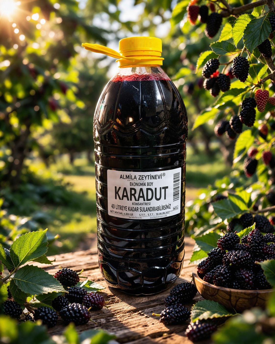 Karadut Konsantresi 4 KG (Ekonomik Boy) - 40 Litre Verim | Almila Zeytinevi