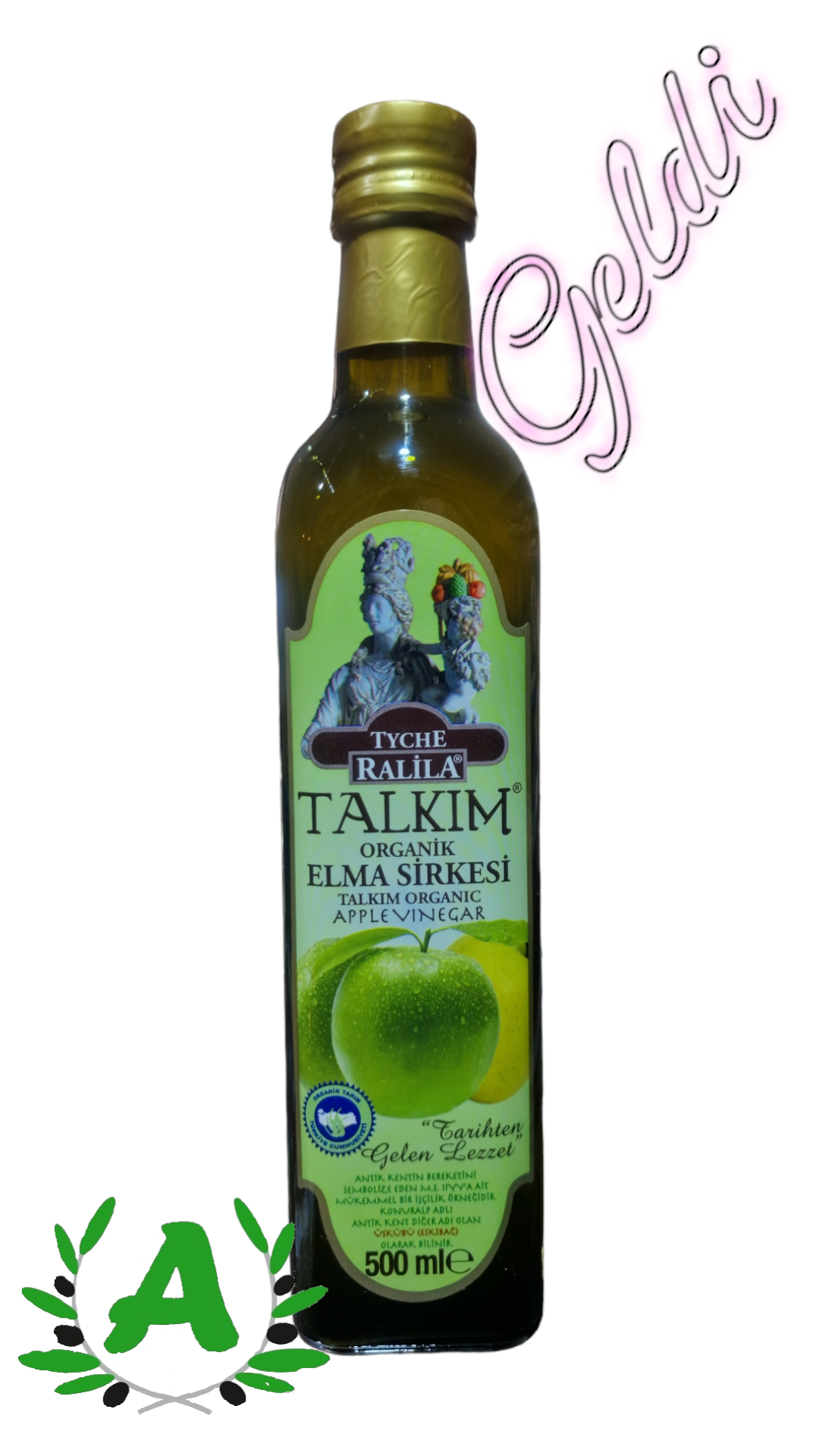 TALKIM ORGANİK ELMA SİRKESİ (500ml Cam Şişe)