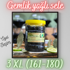 Gemlik Tipi Siyah Yağlı Sele Zeytin ''3 XL'' 1000g
