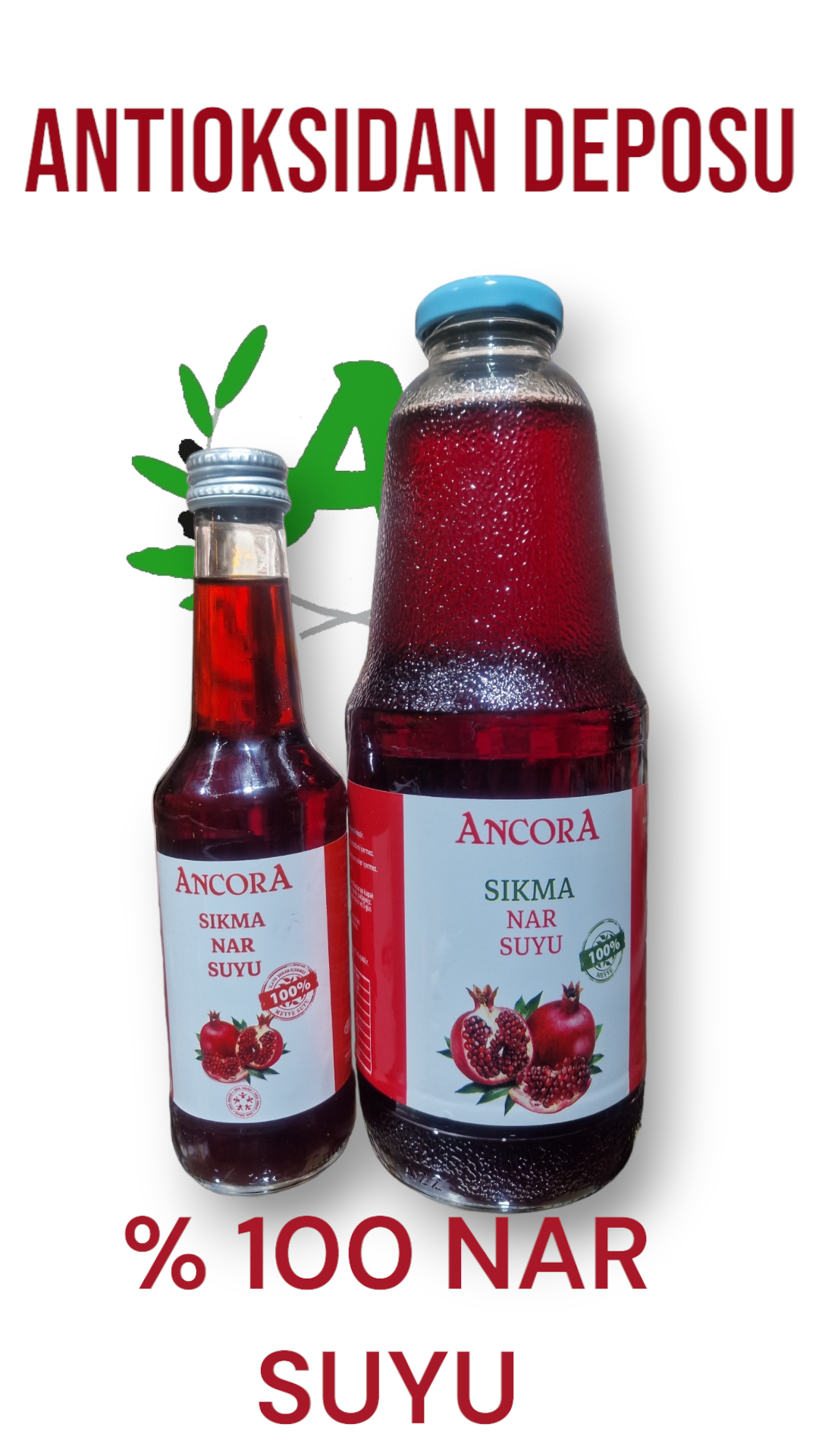 ANCORA %100 NAR SUYU 1LT CAM ŞİŞE