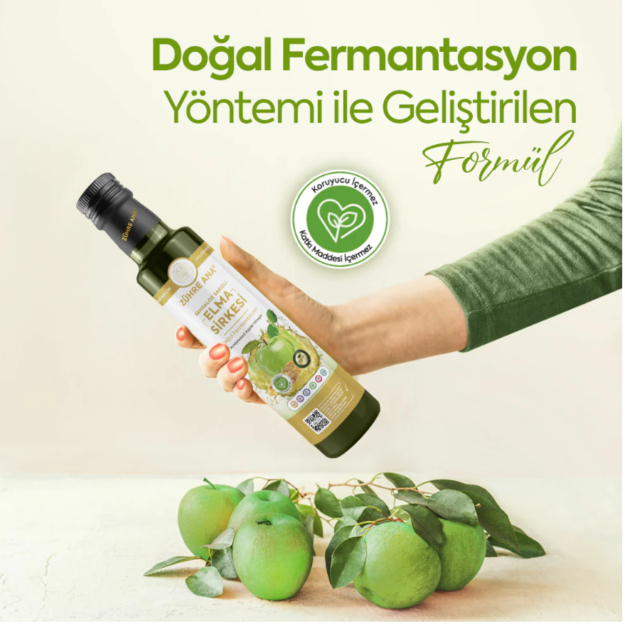 Zühre Ana Sandaloz Sakızlı Elma Sirkesi Doğal Fermantasyon 500 ml