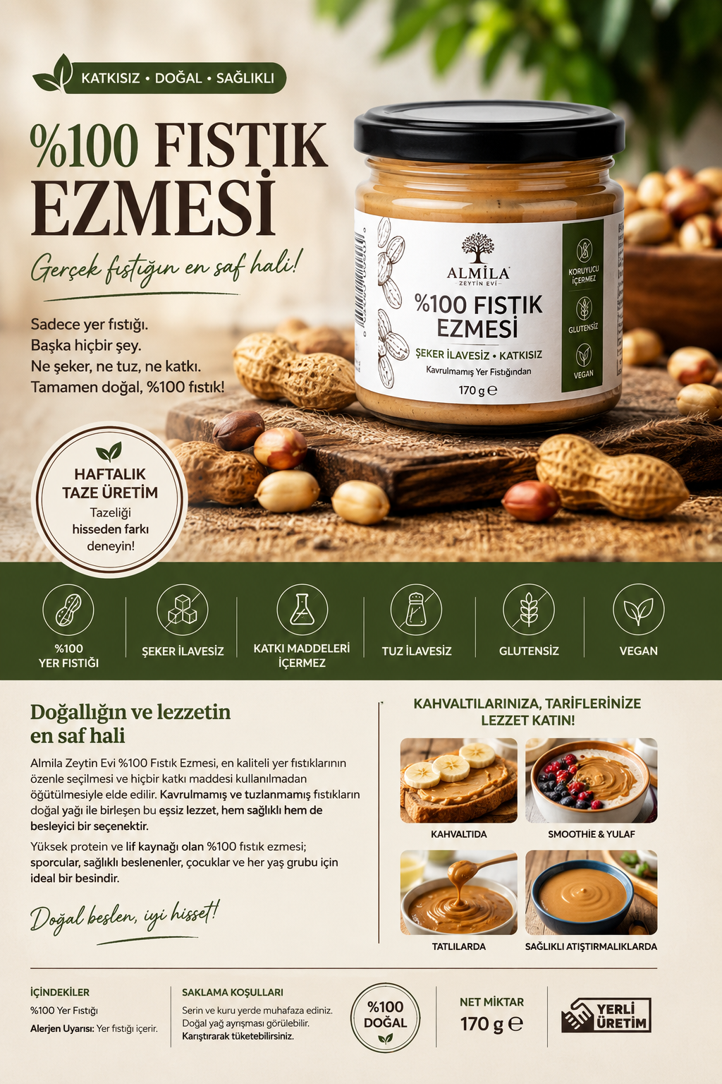 FISTIK EZMESİ %100 FISTIK